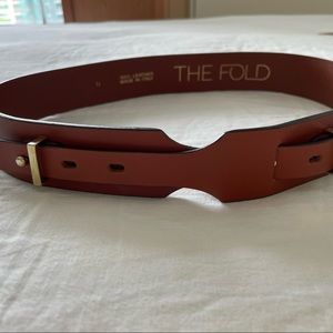The Fold chestnut leather belt
